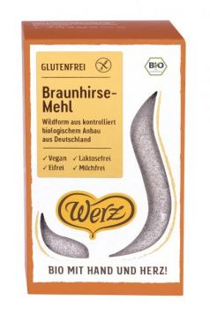 Neoluščeno mleto divje proso - moka, brez glutena - WERZ, 500 g