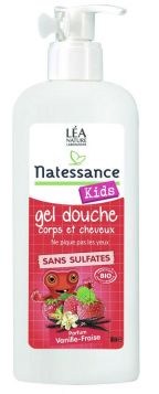 Otroški šampon in gel za prhanje jagoda-vanilija - Natessance