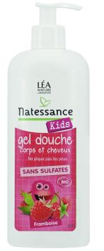 Otroški šampon in gel za prhanje malina - Natessance