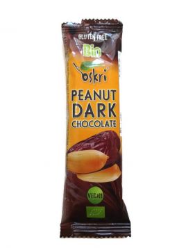 Rezina z arašidi in temno čokolado bio 53g - Oskri