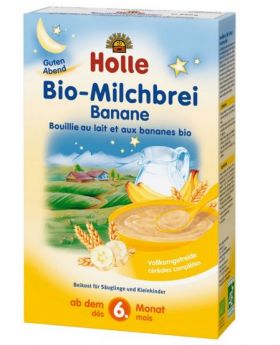 Otroška hrana - bio bananina mlečna kaša po 6.mesecu (demeter) - HOLLE, 250g