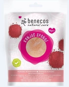 Konjac čistilna gobica z rdečo glino za obraz- Benecos