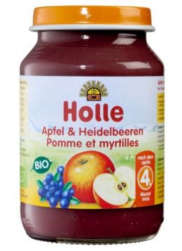 Otroška hrana - bio jabolko borovnica po 4. mesecu (demeter) - HOLLE, 190g