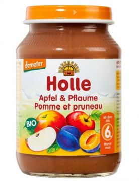 Otroška hrana - bio jabolko sliva po 6. mesecu (demeter) - HOLLE, 190g