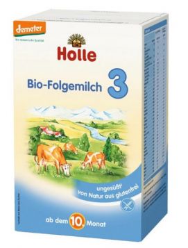 Otroška hrana - bio nadaljevalno mleko v prahu 3 po 10. mesecu (demeter) - HOLLE, 600g