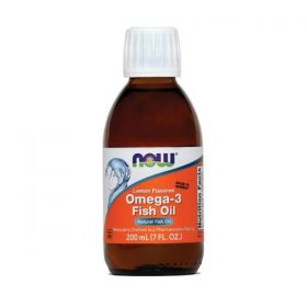 OMEGA 3 ribje olje, okus limone - prehransko dopolnilo - NOW, 200ml