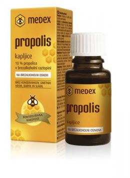 Propolis na brezalkoholni osnovi, kapljice - Medex, 15ml