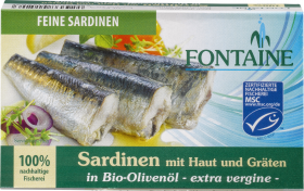 Sardine v bio olivnem olju 120g - Fontaine