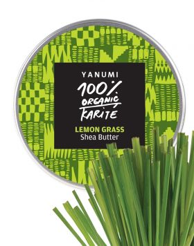 100 % naravno, hladno stiskano karitejevo maslo z limonsko travo - Yanumi, 110 ml