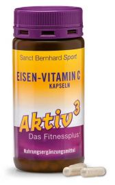 AKTIV3 železo - vitamin C kapsule prehransko dopolnilo - Sanct Bernhard, (180 kapsul), 107g