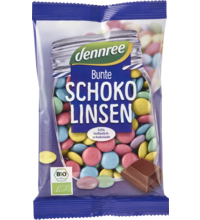 Bio čokoladni bonboni pisani s sladkornim prelivom 100g - Dennree