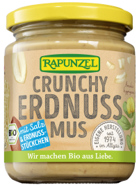 Arašidni namaz crunchy bio, 250g - RAPUNZEL
