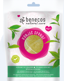 Konjac čistilna gobica z zelenim čajem za obraz- Benecos