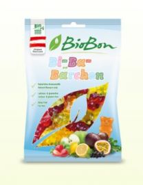 Bonboni BI BA medvedki sadni bonboni, brez želatine - BIOBON, 100g