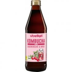 Kombuča napitek višnja meta bio - VOELKEL, 330 ml