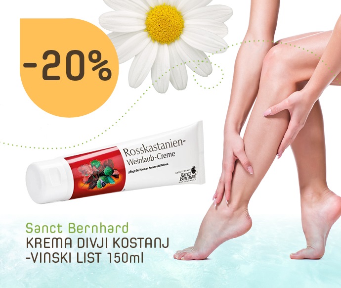 Krema iz divjega kostanja in vinskega lista 